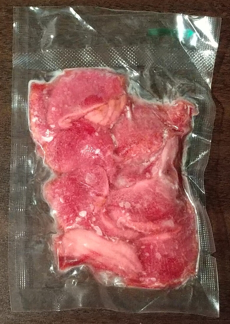 Package of Chicken gizzard Sashimi.