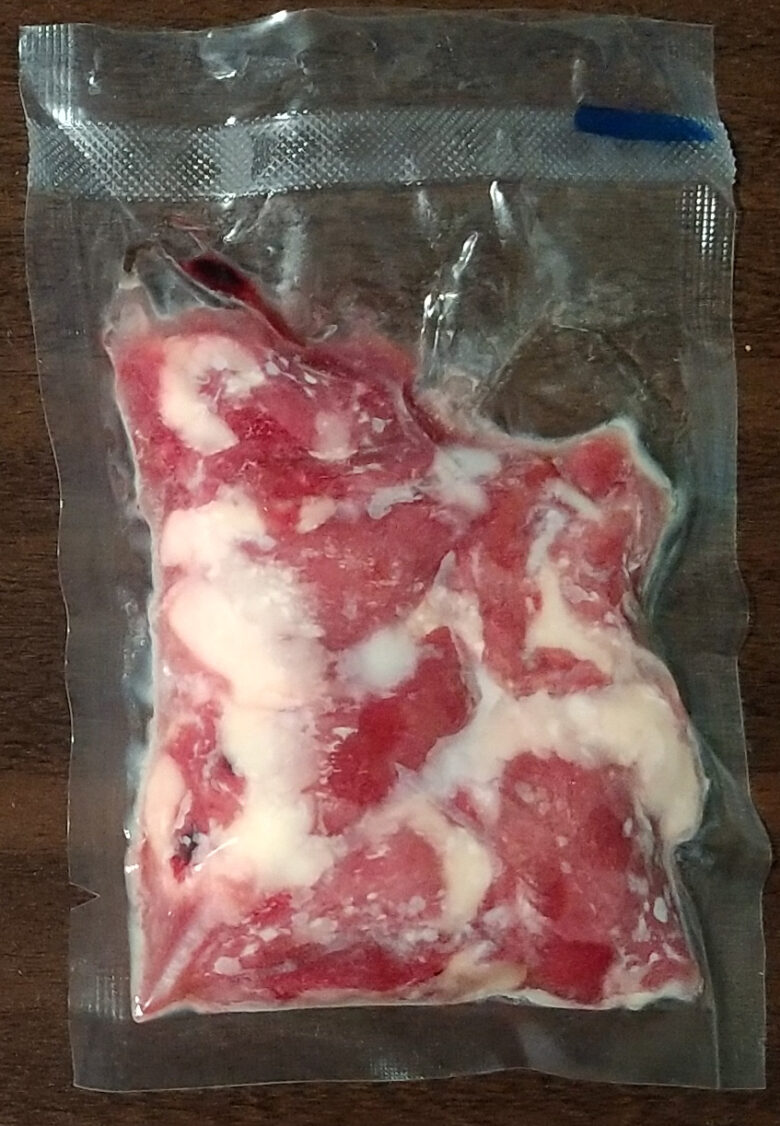 Package of Chicken heart Sashimi.