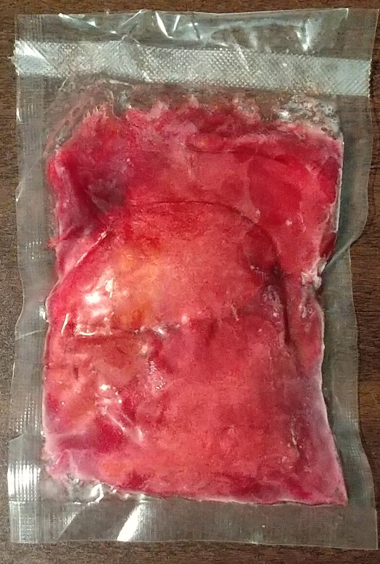 Package of Chicken Liver Sashimi.